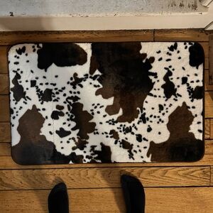 Cow Print Bath Mat